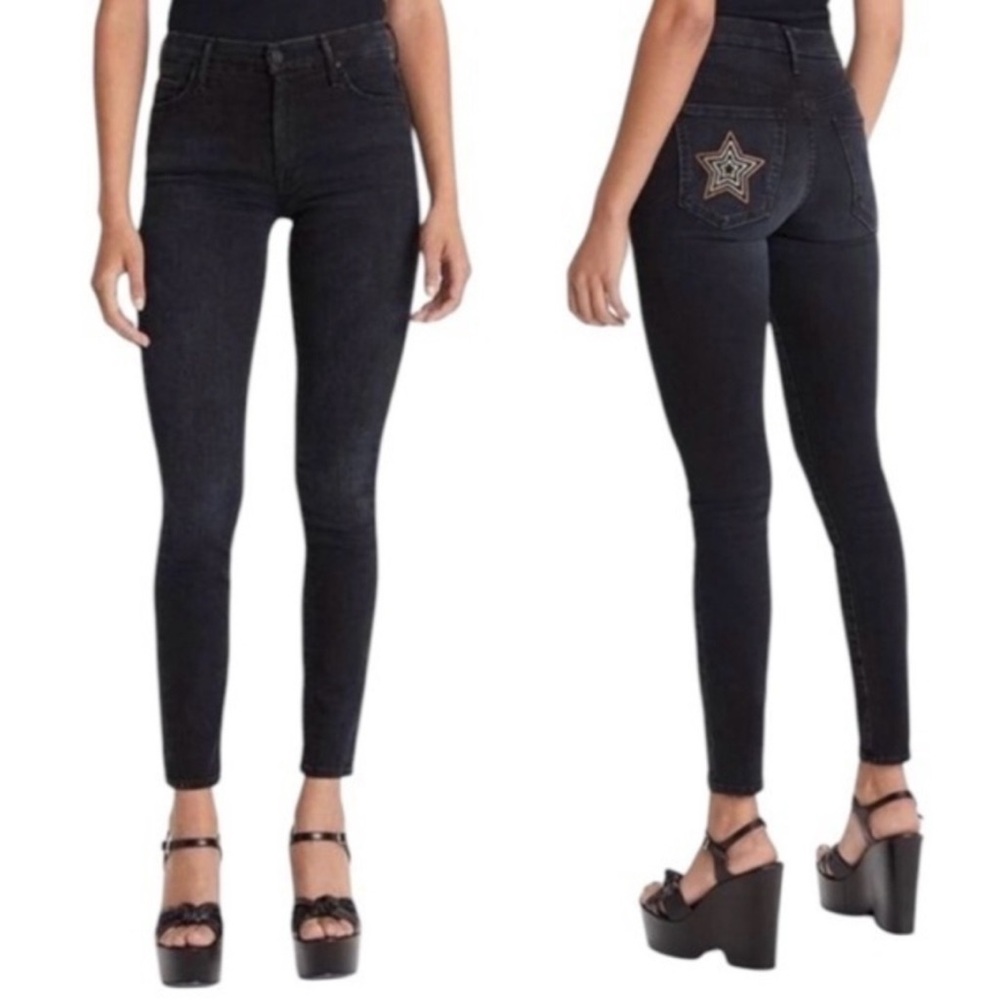 MOTHER High Waisted Looker in Blackbird size 26